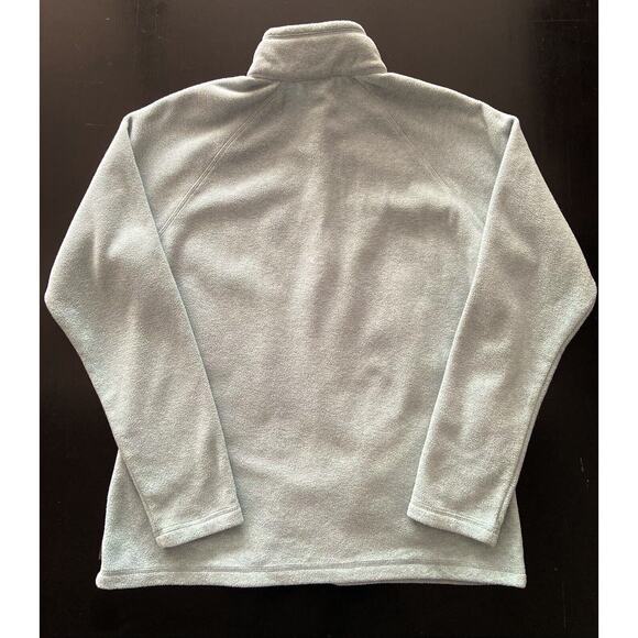 EDDIE BAUER Light Blue 1/4 Zip Fleece Pullover Sweater Ladies sz M - Picture 8 of 9
